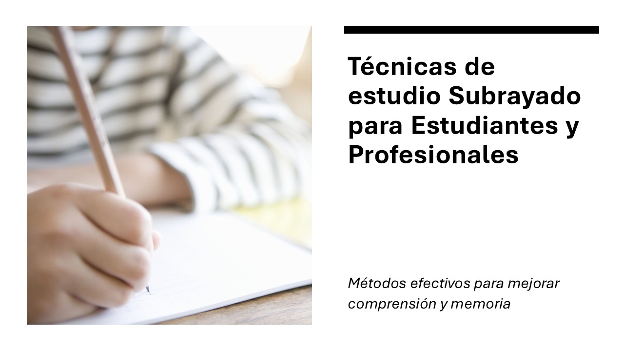 Técnicas de estudio tradicionales